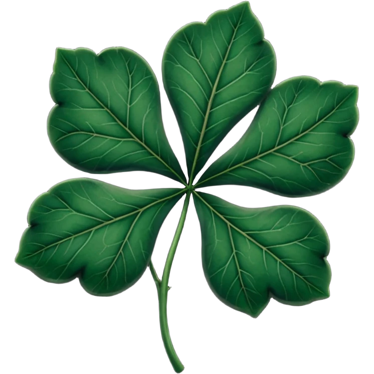 five-leaf black clover emoji