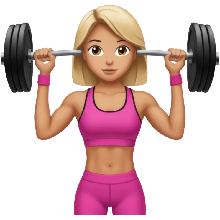 girls lifting weights emoji