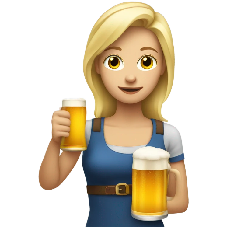 Blonde with beer  emoji