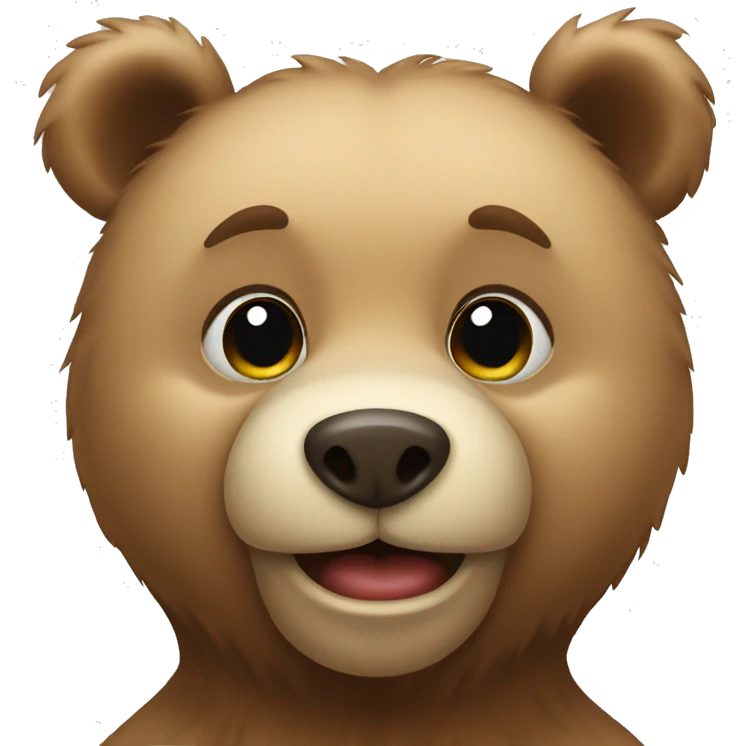 Kissy face bear  emoji