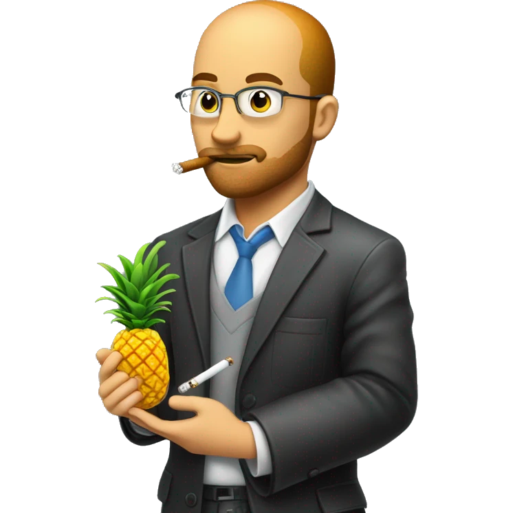 make an emoji of a law student smoking pineapple express with a gaming controller p emoji