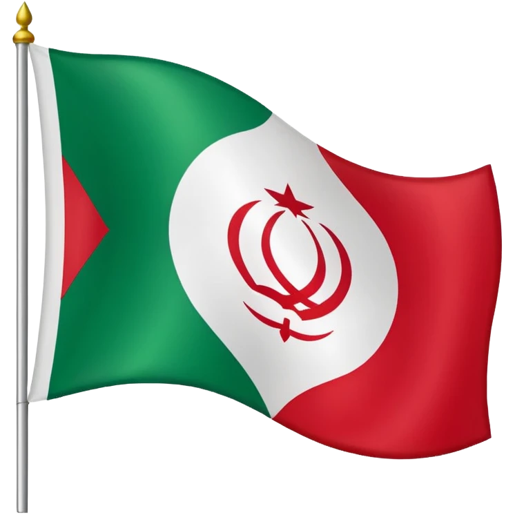 پرچم شیر و خورشید ایران رنگ اول سبز رنگ دوم سفید رنگ سوم قرمز emoji
