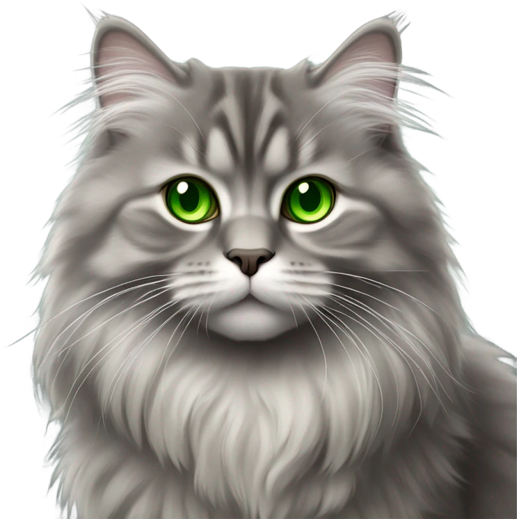 Grey siberian cat emoji