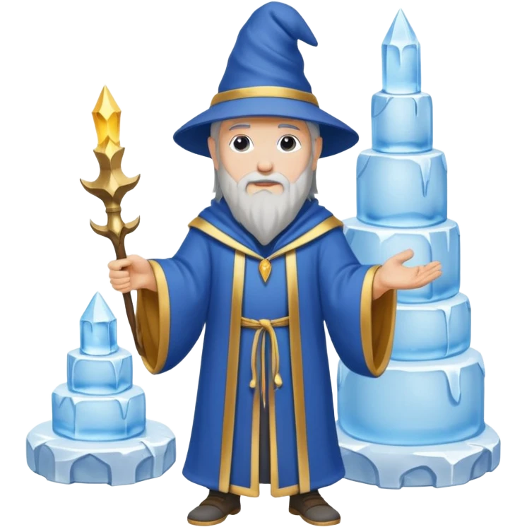 Wizard on the igloo emoji