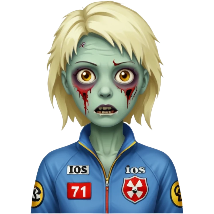 woman zombie formlua 1 racer emoji