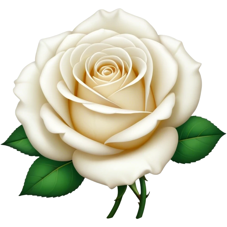 Beautiful white rose emoji