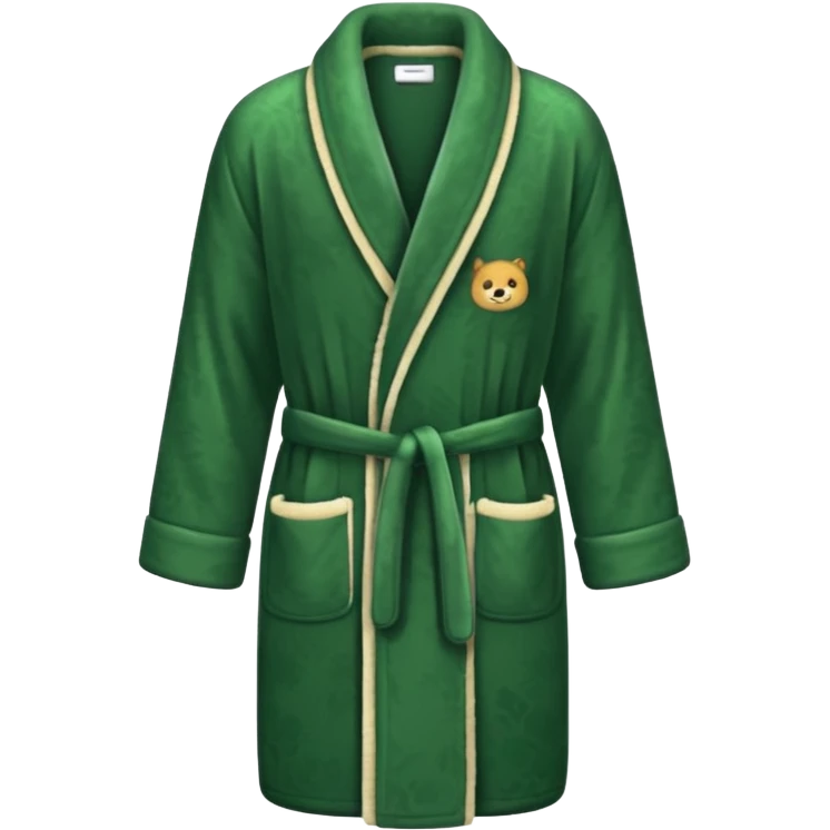 a forrest green bath robe emoji