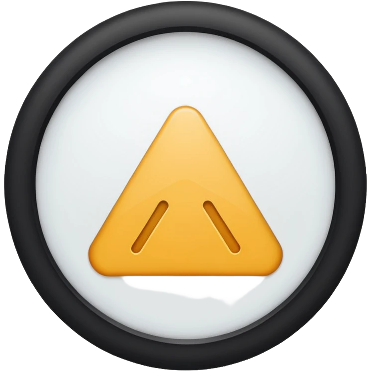 Halka içerisinde ters duran V harfi  emoji