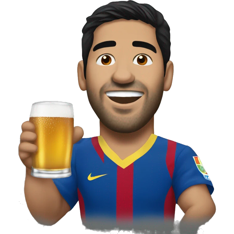 Luis Suárez drink beer emoji