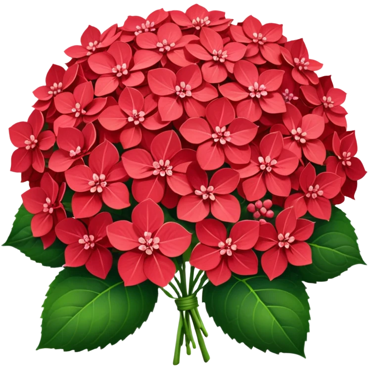 bouquet of red hydrangeas emoji