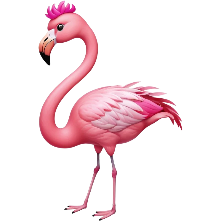 a flamingo with heart glasses  emoji