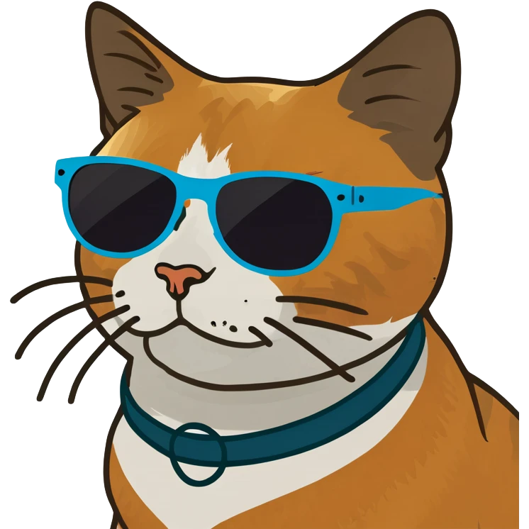 Cat with sunglasses emoji