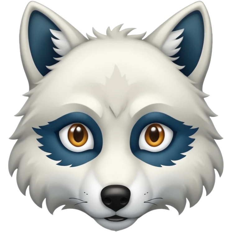 Génère moi un loup blanc emoji