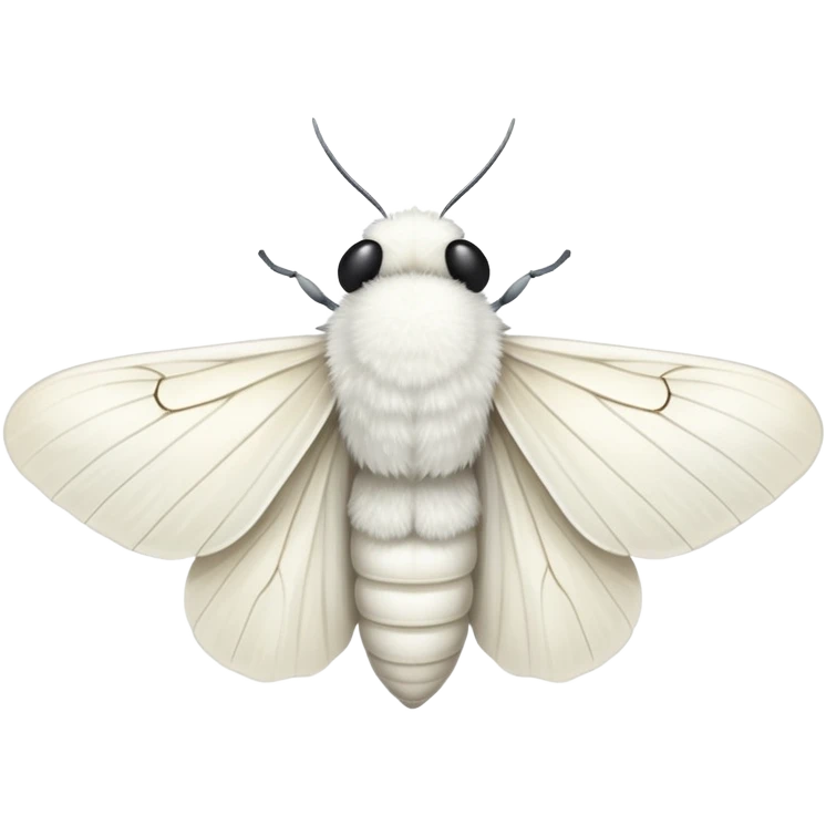 White moth face emoji