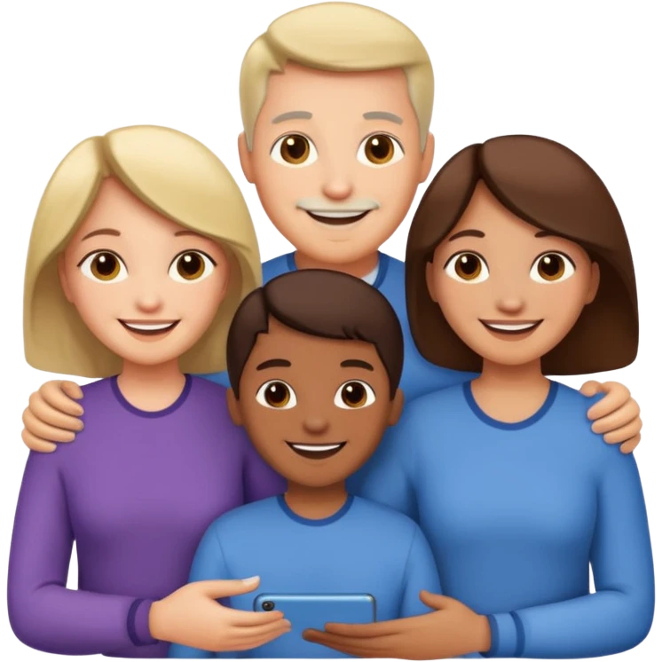 Family members one by one  emoji