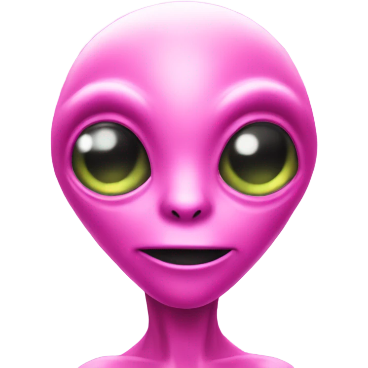 Pink alien with sparkles emoji