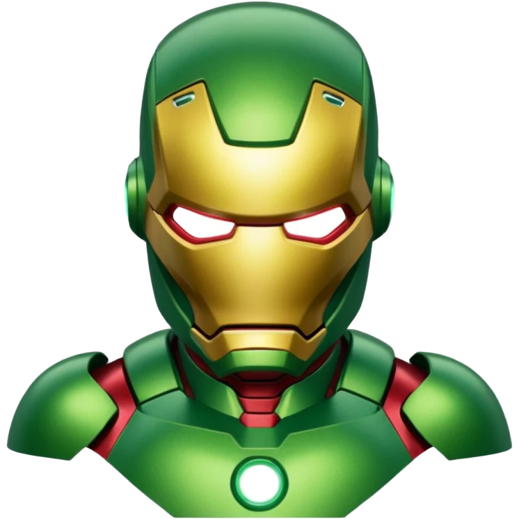 an green Ironman emoji