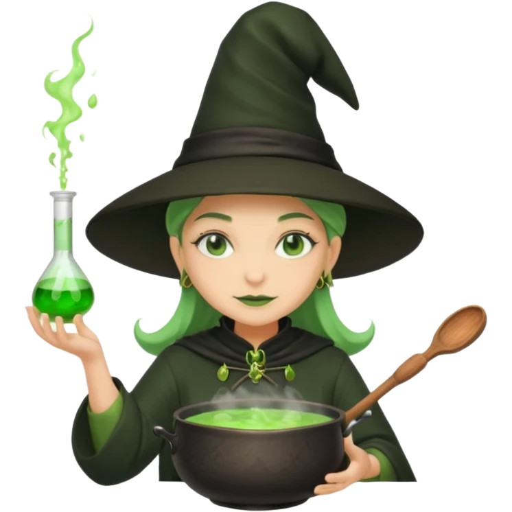 green witch cooking potion emoji