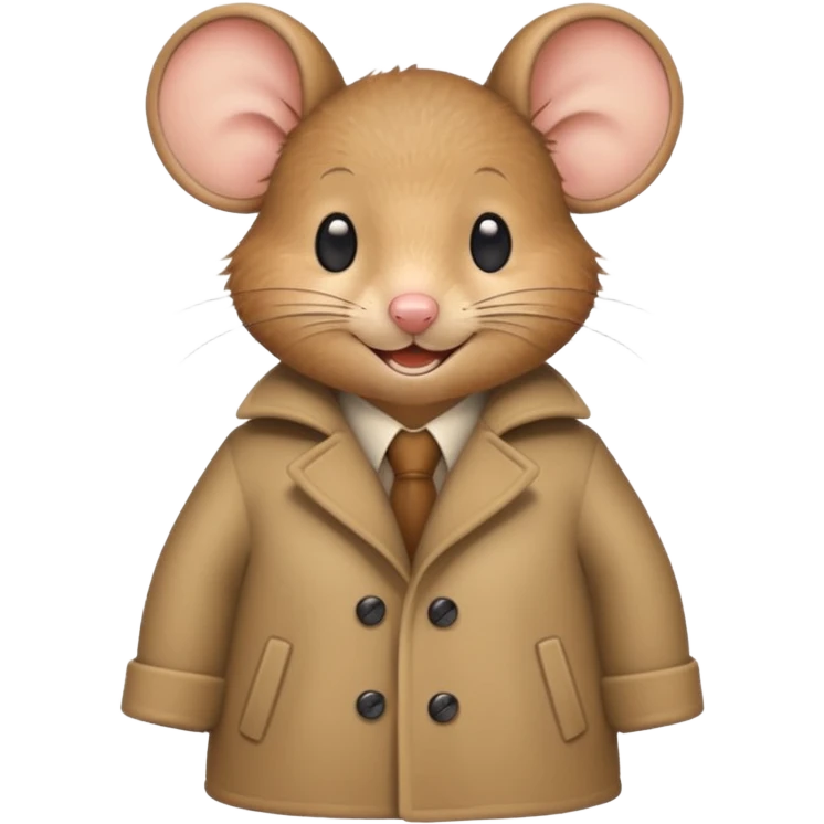 mouse wearing coat emoji