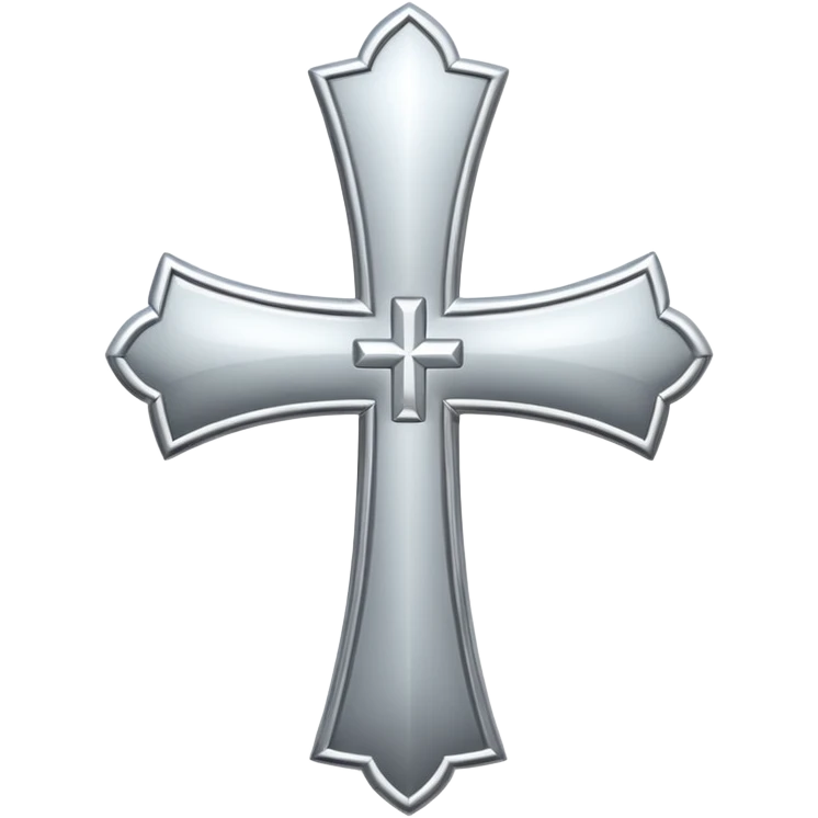 make a Silver Bling Cross emoji
