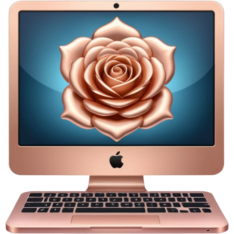 Rose gold computer  emoji