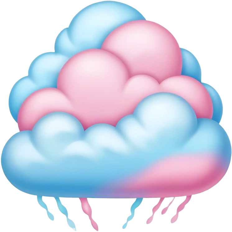 cottton candy cloud sky background  emoji