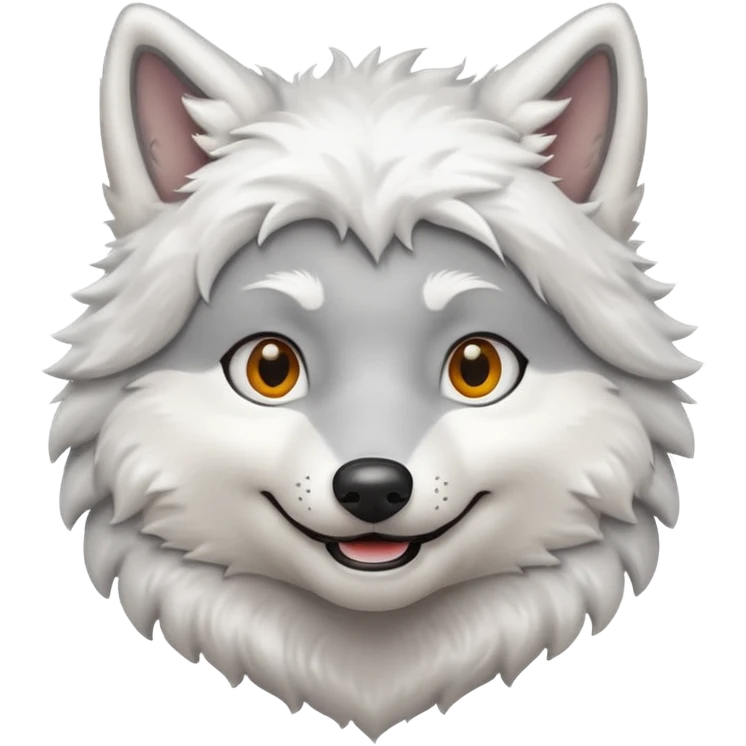 snow Wolf smile,  emoji