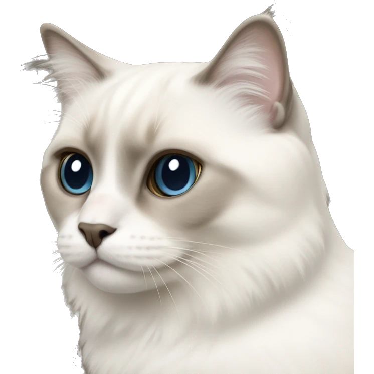White birman cat emoji