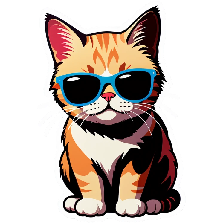 Cat with sunglasses emoji