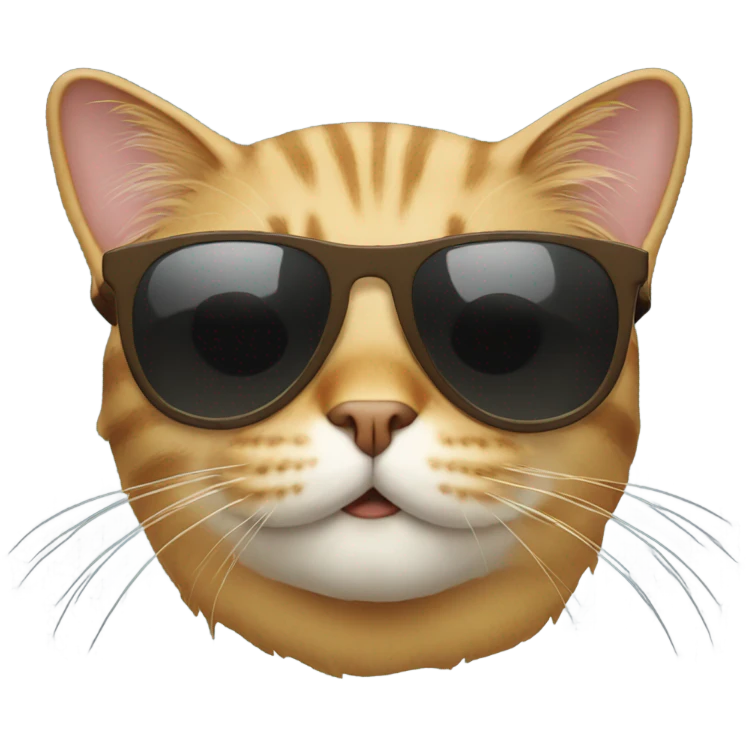 Cat with sunglasses emoji