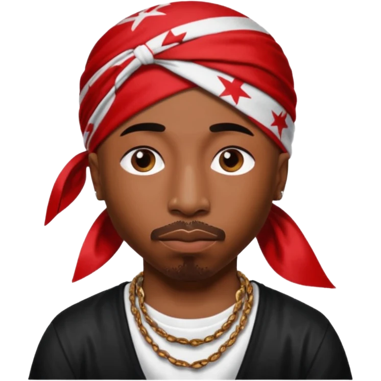 2Pac face emoji