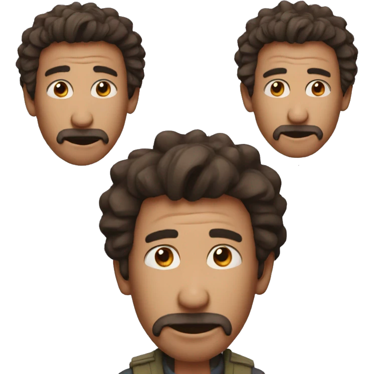 three crazy mans differents emoji
