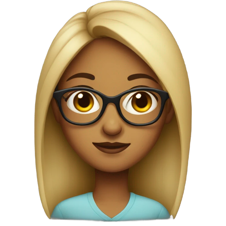 Girl with huge specs emoji