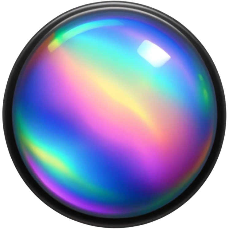 Multichrome colorshifting black opal emoji