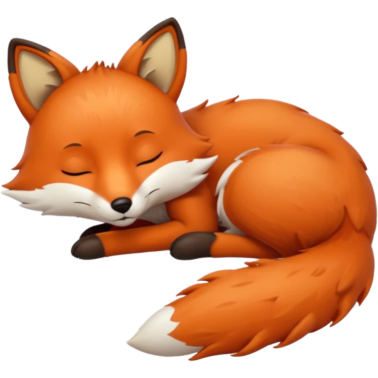 a sleeping fox  emoji emoji