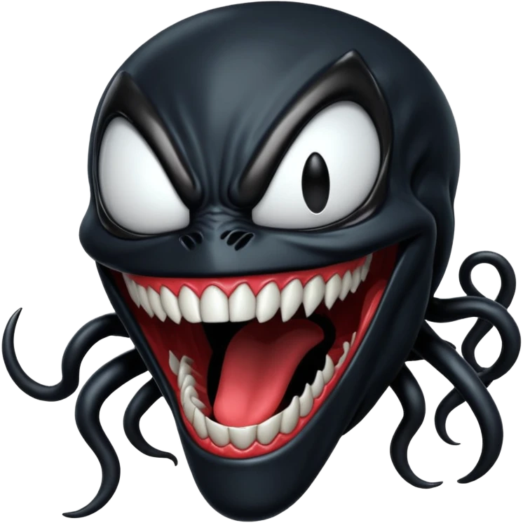 Venom symbiote smiling (smaller) emoji