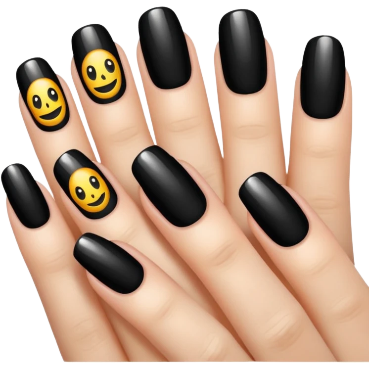 nail art black emoji