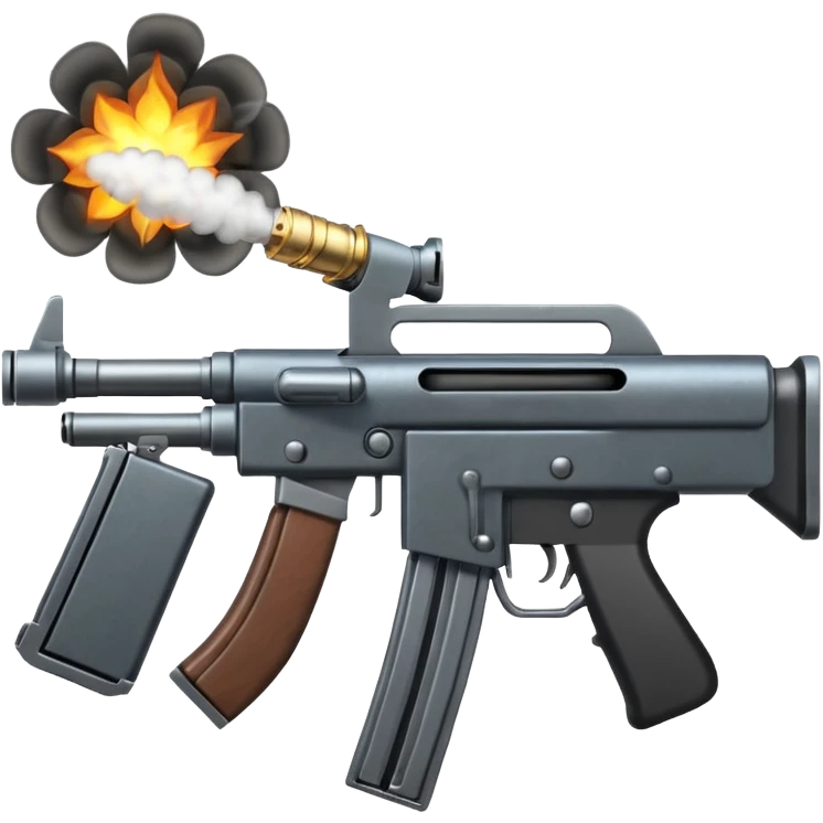 make a machine gun firing emoji