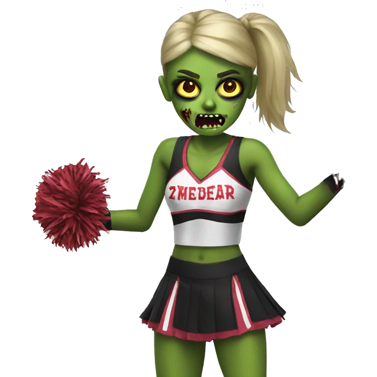 Zombie cheerleader  emoji