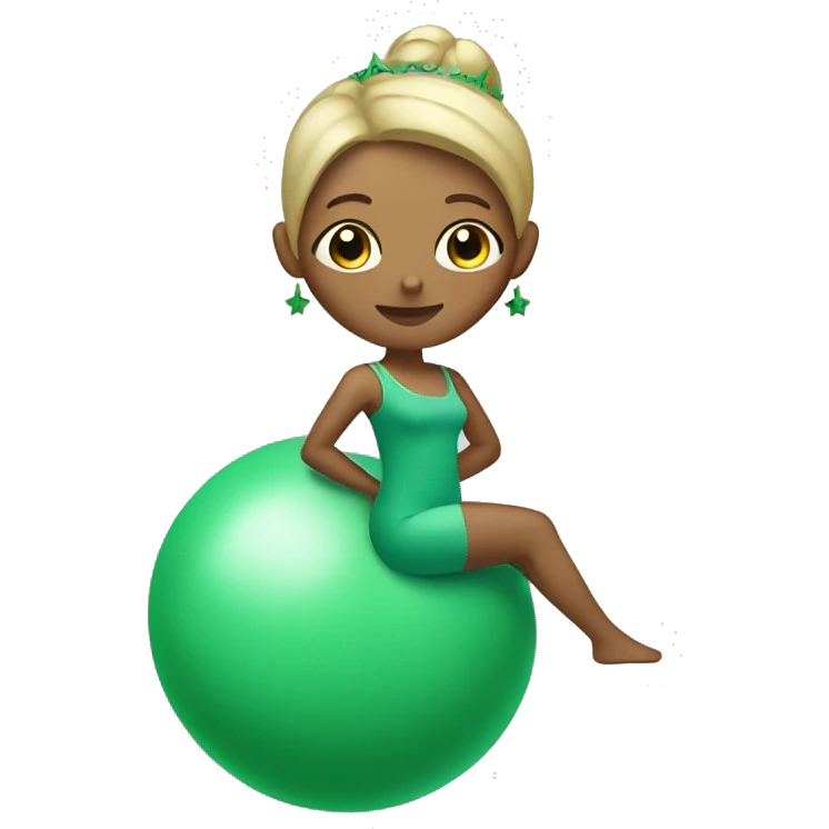 green pilates princess  emoji