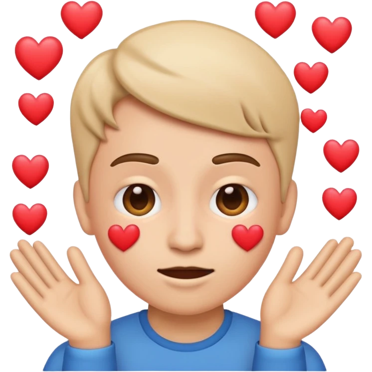 Shaking face emoji with hearts instead of eyes emoji
