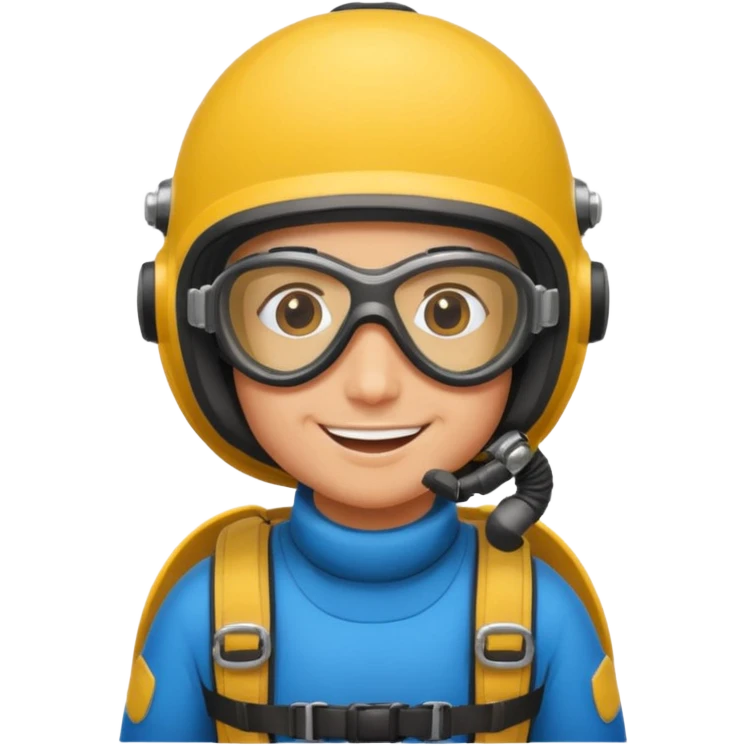parachute diver emoji