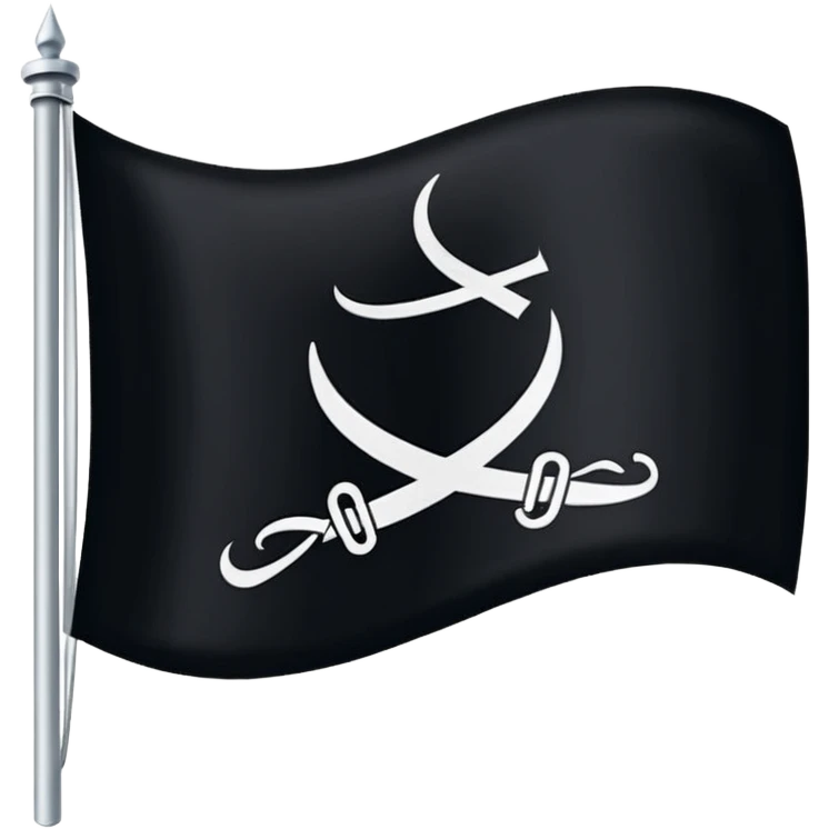 علم اسود مكتوب عليه لا اله إلا الله emoji