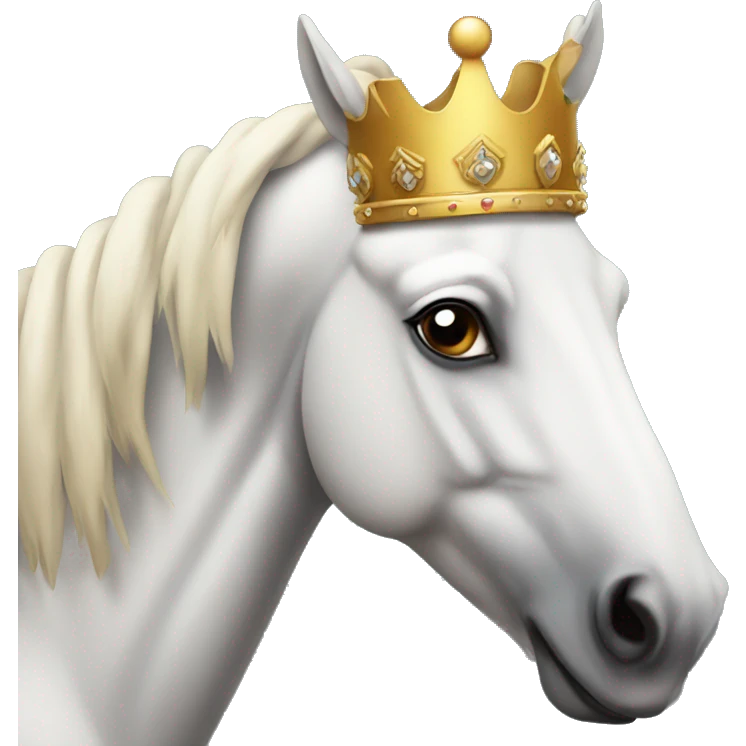 Horse with crown on the head emoji