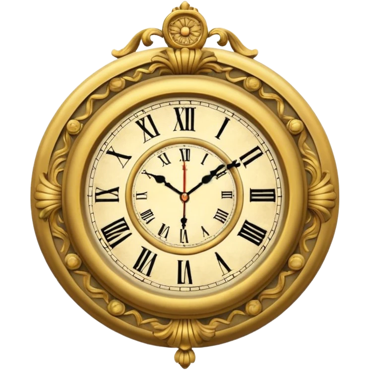 wall clock, royal emoji