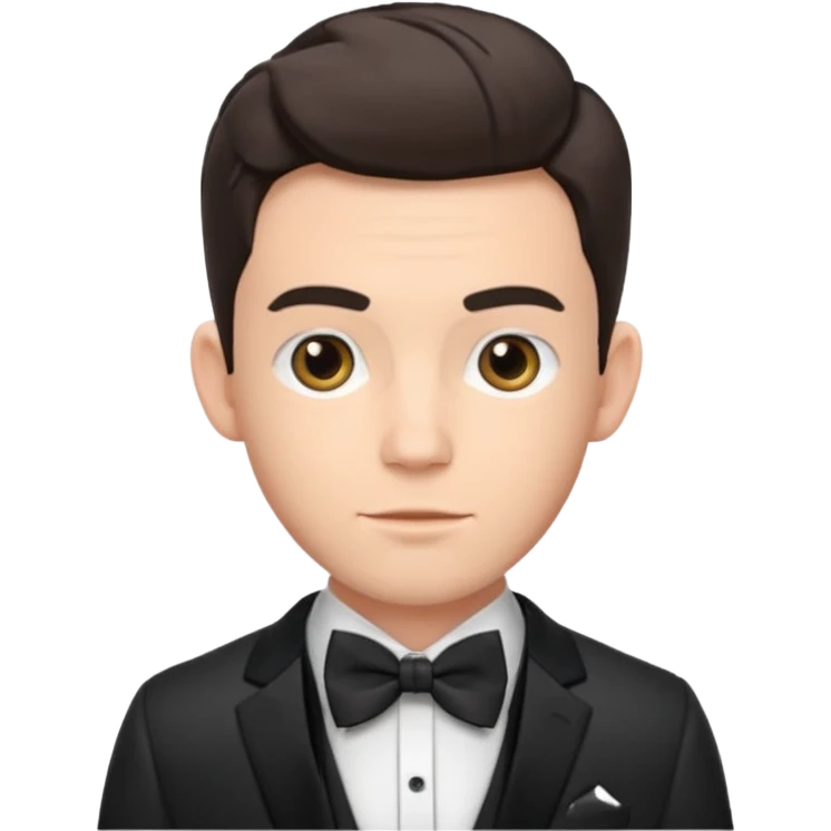 Jonathan Bailey with suit with bow tie emoji