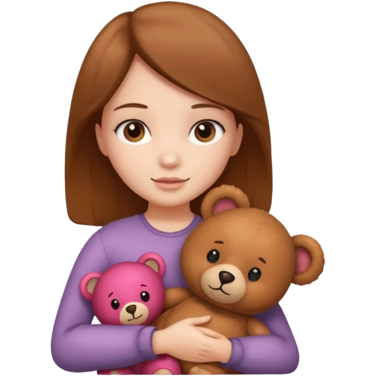 girl with teddy  emoji