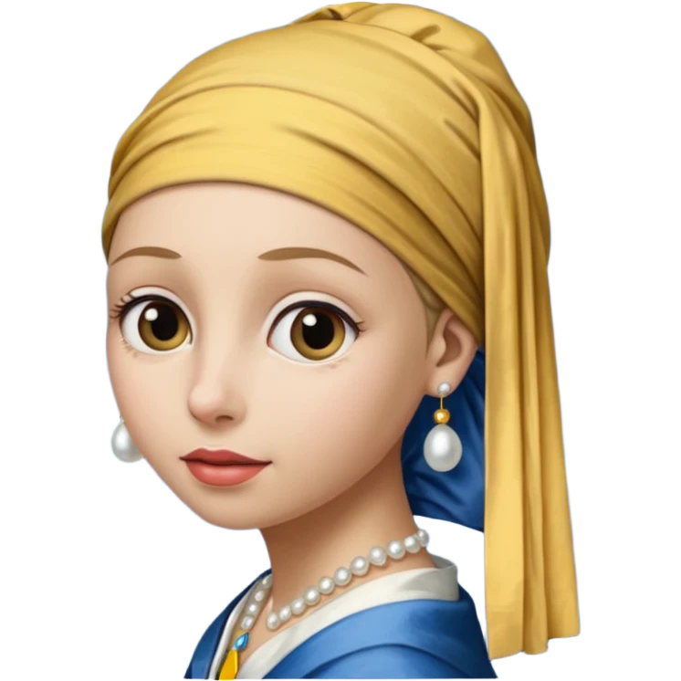 Girl with a Pearl Earring painting emoji