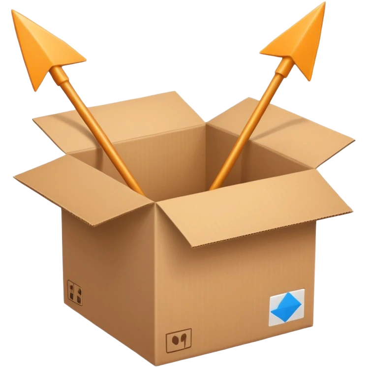 package box with arrows circling around it emoji