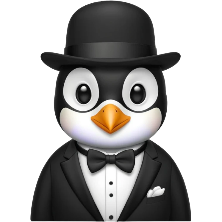 penguin with white hat emoji
